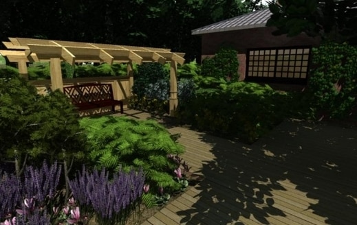 1 maison terrain jardin 3d livecad