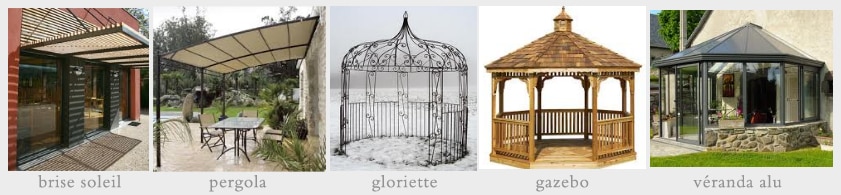 brise soleil, pergola, gloriette, gazebo, véranda