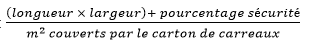 calcul carrelage