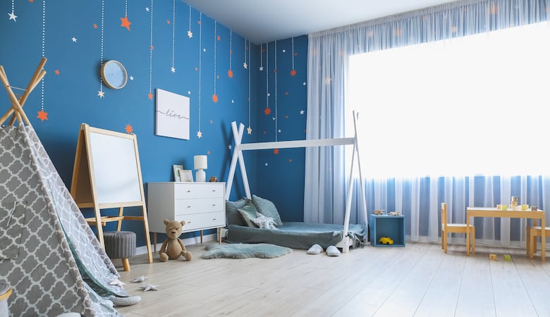 interior of modern children's room