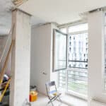 home renovation, empty room before and after refurbishment or restoration