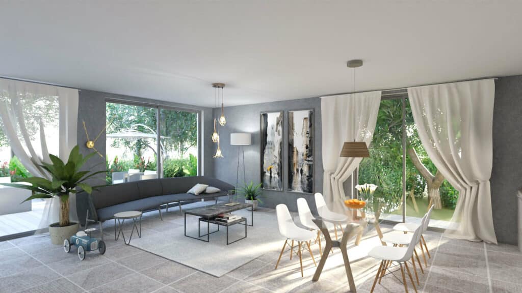 residential 3d interior view