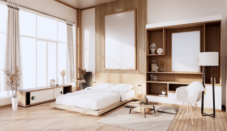 Une chambre complète en bois.