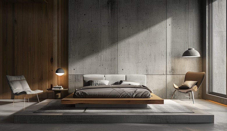 Une chambre moderne.