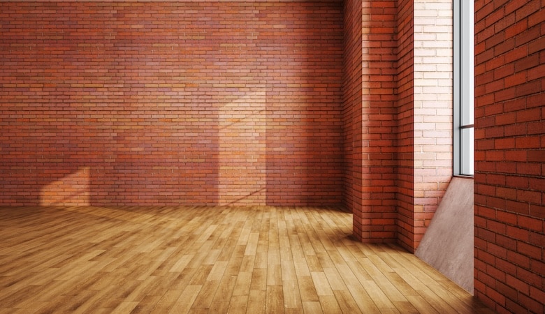 Un mur intérieur en brique