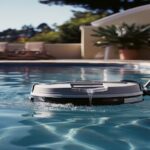 Un robot de piscine dans une piscine.