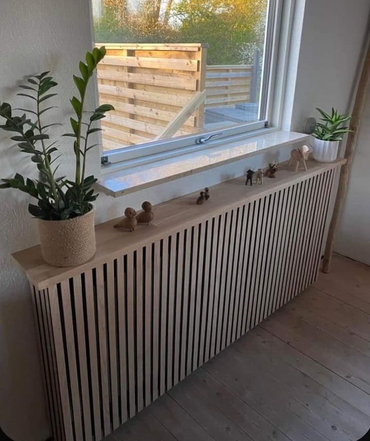 cache radiateur en bois clar