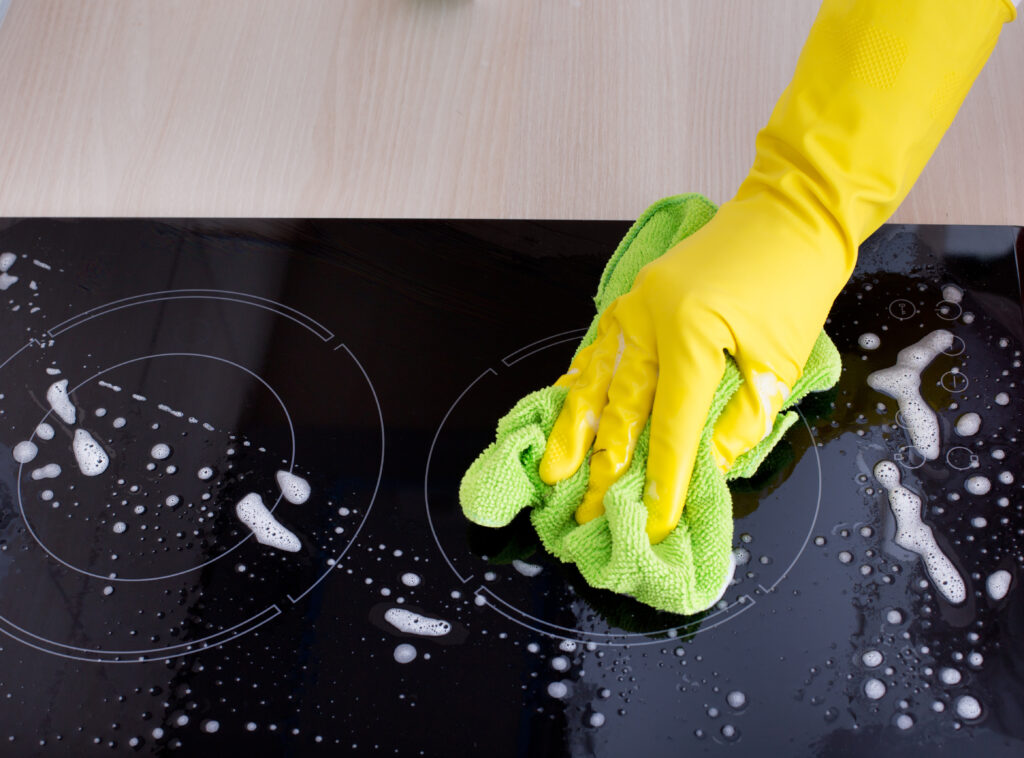 induction hob cleaning