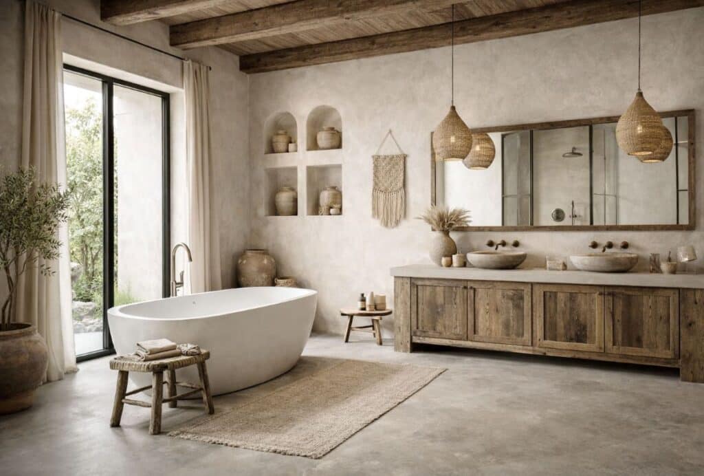 beton cire beige salle de bain 3