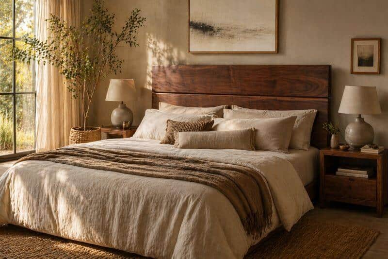 tête de lit en noyer