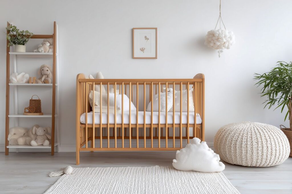 lit bébé en bois