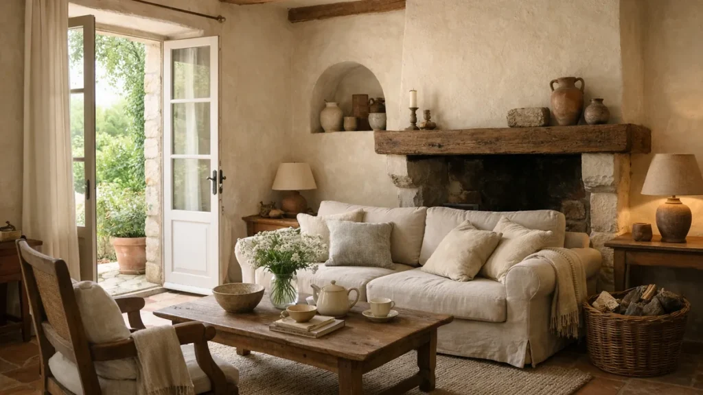 Salon calme d'une maison avec murs bien isolés du bruit