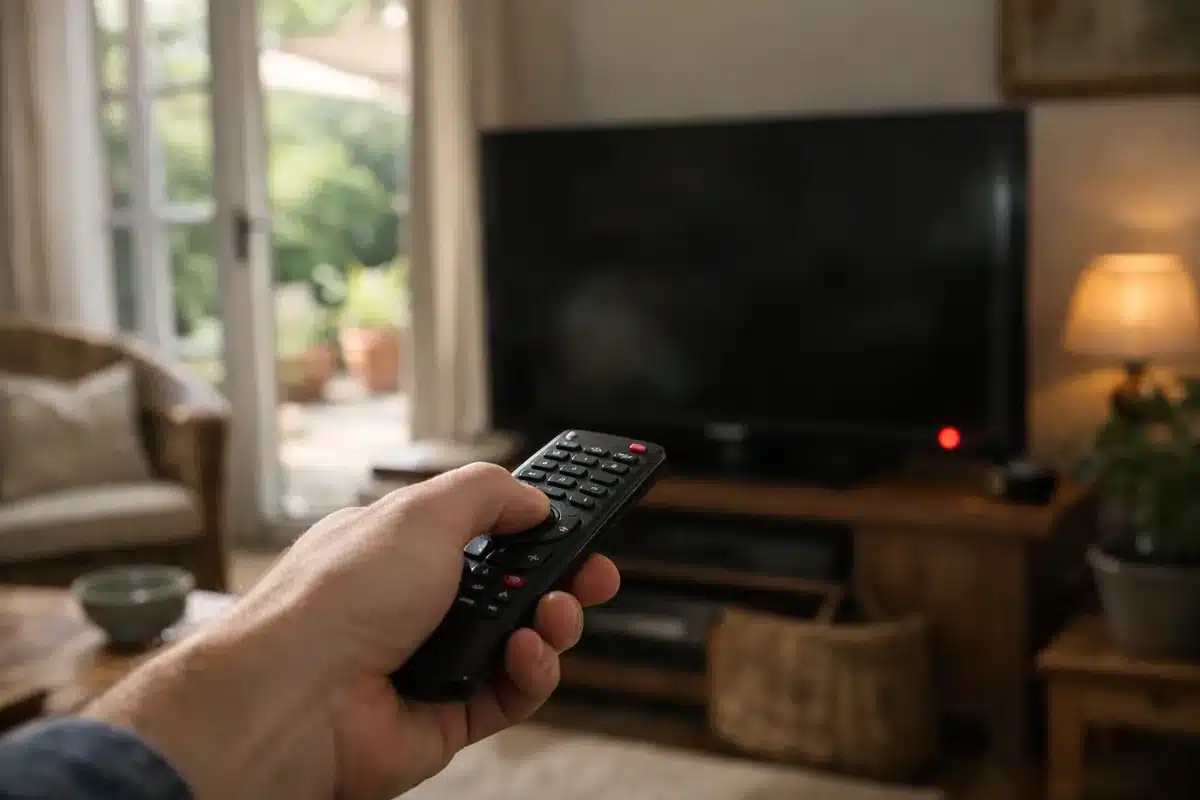 Télécommande coupant une télévision laissée en veille