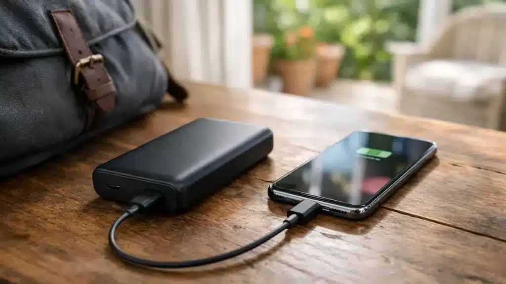 Comment utiliser un power bank pour recharger un smartphone en déplacement