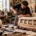 artisan restaurateur dans son atelier
